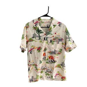 Men's‎ M Vintage Hawaiian Aloha Shirt Multicolor Short Sleeve
